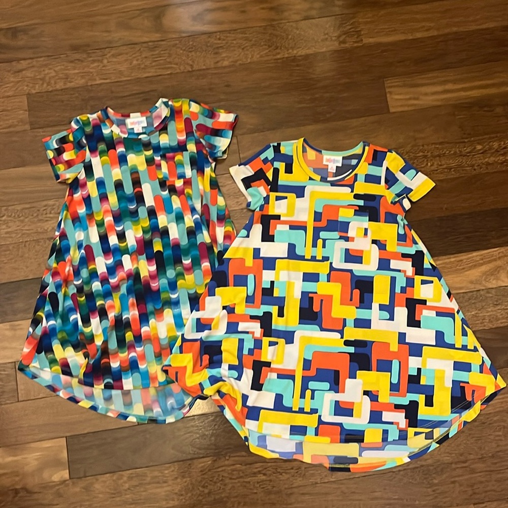 LulaRoe Scarlett Girls Size 6 Dresses